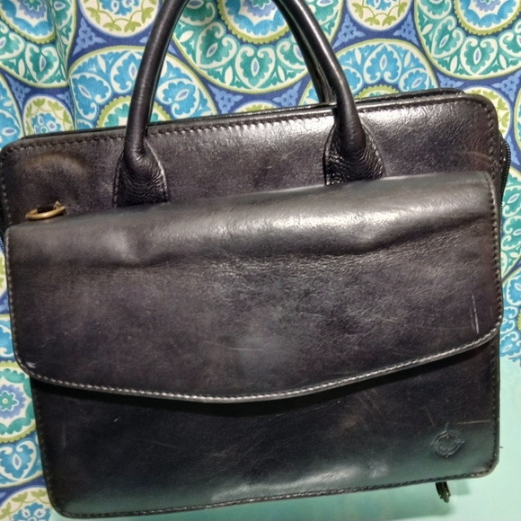 Vintage Franklin Covey Black Briefcase Classic Leather Design - Picture 1 of 15